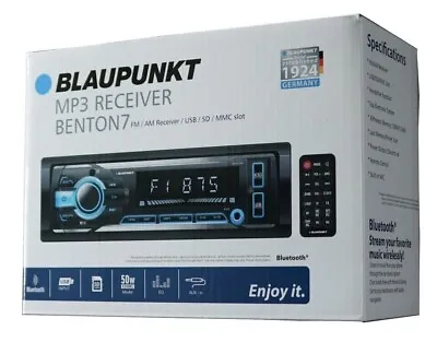 Blaupunkt 1-Din MP3 Car Audio Bluetooth Receiver W/FM/AM/USB/SD/MMC BENTON7 • $32