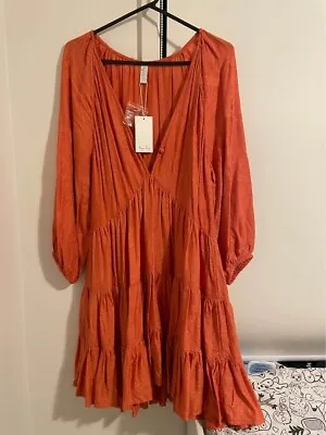 Tigerlily Dress - Size 12 - Terracotta Colour - Lunetta Fabia Mini Dress  • $180
