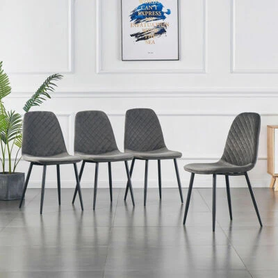 $269.99 • Buy 1/2/4X Dining Chairs Velvet Padded Seat Metal Leg Kitchen Dressing Chair Office