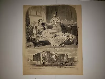 Zouave Civil War Patient In Washington D.C. Hospital For The Wounded 1861 Sketch • $19.99