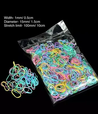 Pastel Mini Hair Elastics Rubber Bands Braids Braiding Plaits Small Bands • £1.69