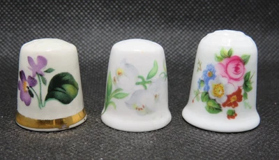£5.40 • Buy Bone China Thimbles Set - Flowers