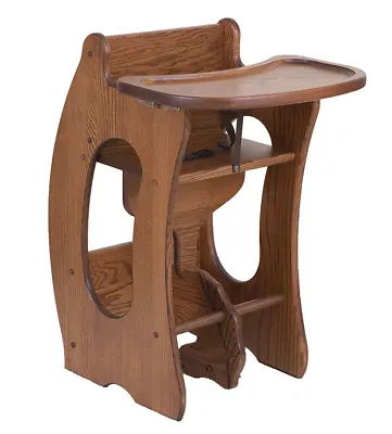 3-in-1 HIGH CHAIR Desk ROCKING HORSE Amish Handmade Children Furniture SOLID OAK • $659.99