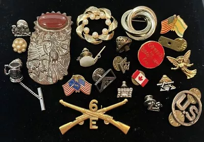 Vintage Antique Lot Of Mixed Pins Brooches Tacs • $9.99