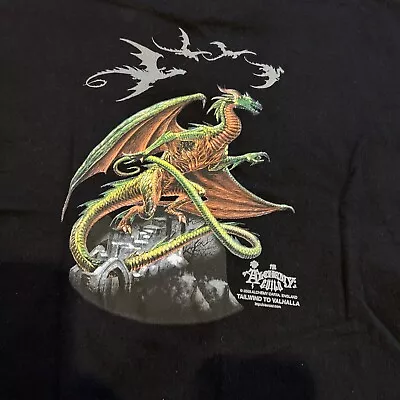 Alchemy Carta England Vintage T Shirt Black 3XL Tailwind To Valhalla Dragon New • $8.40