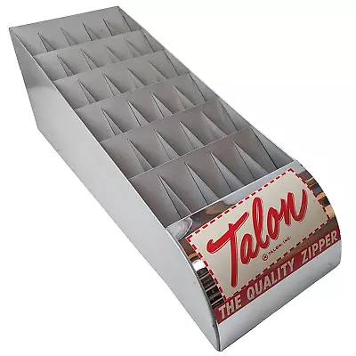 Vtg Talon Zipper Store Counter Display Metal Caddy Rack 30 Slot Clothing Store • $149.99