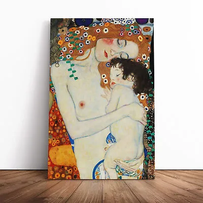 Gustav Klimt Mother And Child Baby Canvas Wall Art Print Framed Picture Decor • £34.95