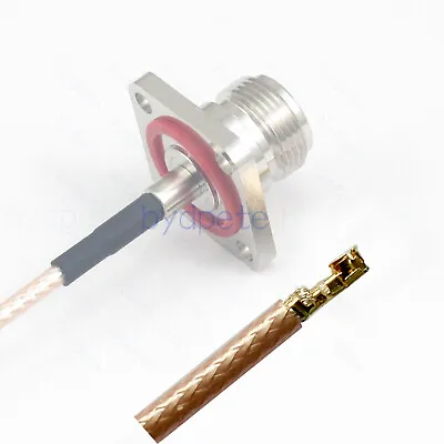 IPX IPEX UFL U.FL To N Female 4 Holes Panel Waterproof RG316 Cable Coaxial Coax • $6.60