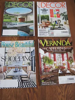 Lot Of 4 Home & Garden Decorating Elle Decor Veranda House Beautiful • $10