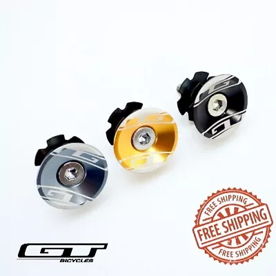 GT Bicycle 1-1/8  Headset Star Nut & Top Cap Set Black/ Gold/ Gray • $9.90