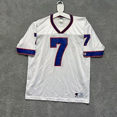 Doug Flutie Buffalo Bills Football Jersey Mens Large 44 White #7 Champion 90s • $31.99