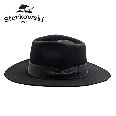 Sterkowski CHICAGO Wool Fedora Hat Ranger Gangster Gambler Godfather Vintage • $70