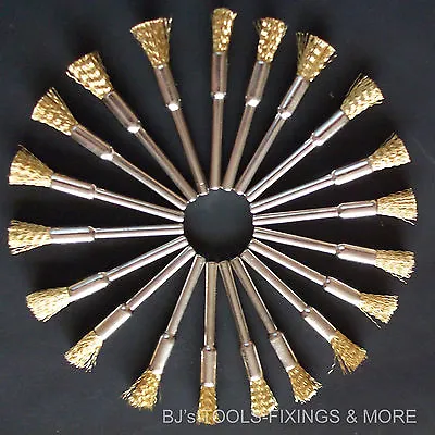 £13.99 • Buy 20 Brass Wire 5mm Brushes  Dremel Accessories   Rotary Hobby Multi Tool