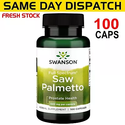 Swanson Saw Palmetto 540mg Per Capsule  PREMIUM QUALITY  100 Caps AU STOCK • $21.45