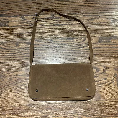 Vintage Y2K Banana Republic Split Leather Brown Suede Purse Handbag • $23.96