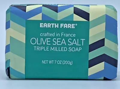 Earth Fare Olive Sea Salt Triple Milled Soap Crafted In France • $9.99