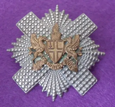 City Of London Scottish Yeomanry Volunteer Regiment Bi-metal Cap Badge.   D1-3 • £19.99