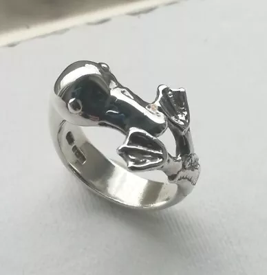 Ladies New Hallmarked 925 Sterling Silver Duck Ring Size M½ • £34