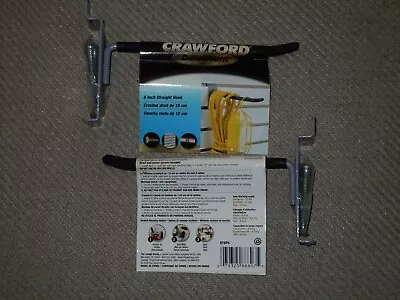 2 - Crawford Duramount STSP6- 6  Hooks -Black Powder Coated Steel 15 Lbs. Load • $7.95