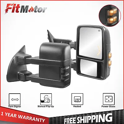 Power Heated Tow Mirrors For 99-07 Ford F250 F350 F450 F550 LED Signal One Pair • $113.79