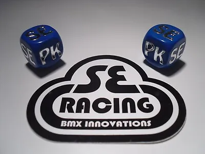 £11.50 • Buy Old School Bmx Se Racing Pk Ripper Dust Valve Caps Blue And Silver / Chrome
