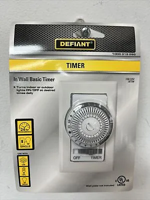 Defiant 1000015595 Indoor-Outdoor Programmable Electric Wall Switch Timer • $10.99