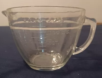 Pampered Chef 8 Cup 2 Qt. Quart Measuring Mixing Batter Glass Bowl - No Lid • $17.99