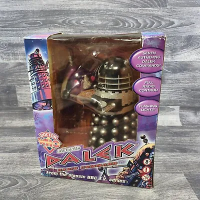 Doctor Who 12  Remote Control Dalek Very Rare Black & Sliver BBC In Original Box • £119.95