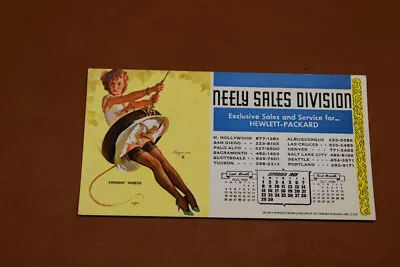 Elvgren Calendar Pin Up Ink Blotter Neely Enterprises -Swigin Sweetie Sept. 1968 • $12.95