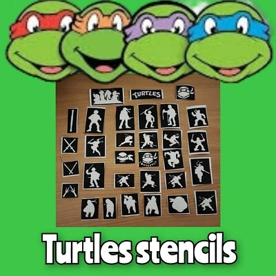 £0.99 • Buy Glitter Tattoo / Face Paint Stencils. Turtles 25+ Children Birthdays