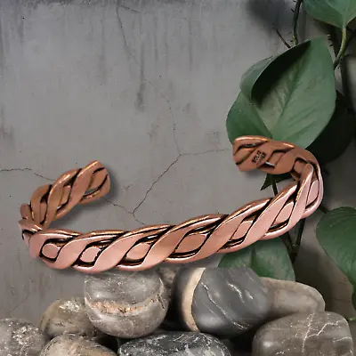 Copper Bracelets Men's Solid Copper Extra Large Men's Heavy Copper Cuff Bracelet • $39.50