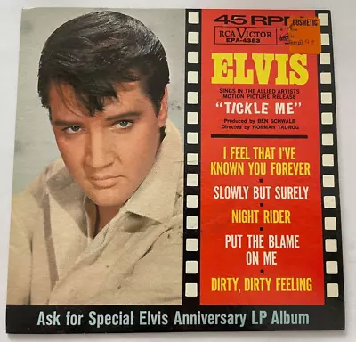Elvis Presley  Tickle Me  EP 45 In Cardboard Sleeve - RCA Victor - Beauty! • $39
