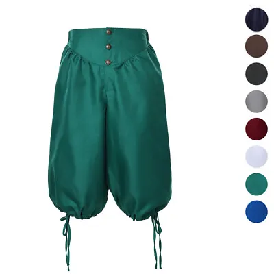 Medieval Renaissance Breeches For Men Tudor Period Cropped Pants Dress Up Party • $19.99