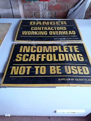 £10 • Buy Scaffold Incomplete Signs / Men Working Overhead Signs, X 20