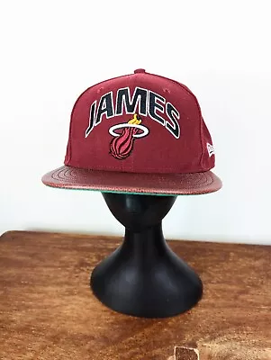 New Era NBA 59Fifty NBA Miami Heat James Snapback Hat Size 7 3/8 • £20