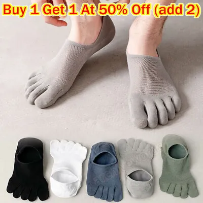 1-4Pair Mens Split Five Finger Toe Socks Mesh Breathable Short Invisible Sock UK • £7.29