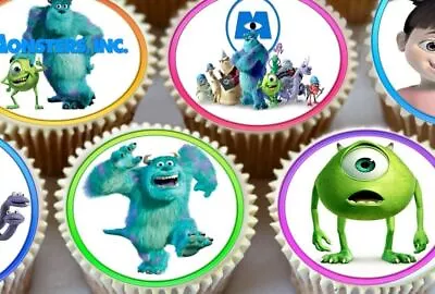 £4.99 • Buy Monsters Inc Edible Cupcake Toppers Cake Decorations 3501