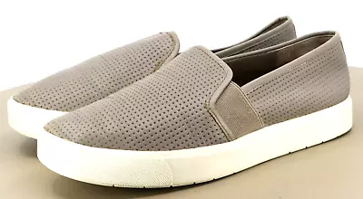 Vince Women's Perforated Loafers Shoes Size 7 Leather Gray • $32