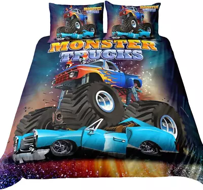 3D Bedding Set Monster Truck Home Textiles Bedclothes Duvet Cover Sets (1 Queen • $117.93