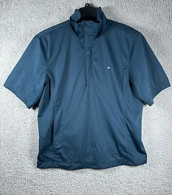 J.Lindeberg Shirt Adult Large Green Zip High Neck Golf Casual OutdoorsMens • $51.87
