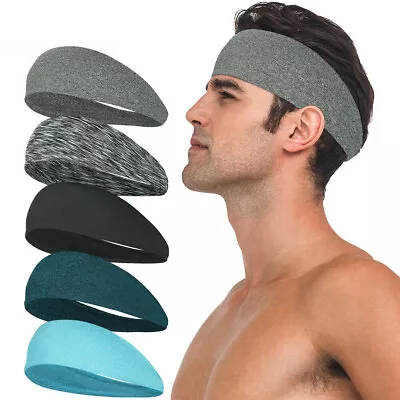 Men Women Sweat Headbands Breathable Athletic Sweatbands Yoga Sports Headbands • $4.67