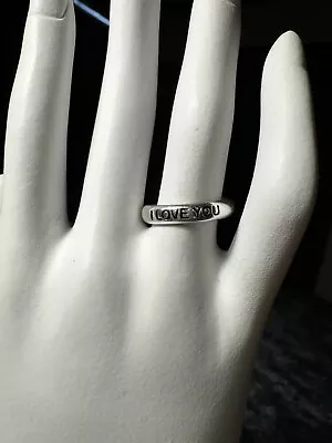 I Love You To The Moon And Back Band Sterling Silver 925 Ring Size 7 • $39.99