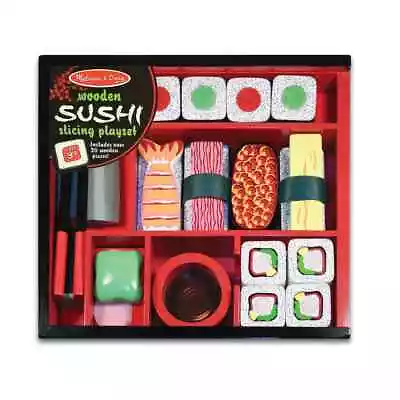 Wooden Sushi Slicing Play Set 12608 Kitchen Food Chef Play Toy  - Melissa & Doug • £18.50