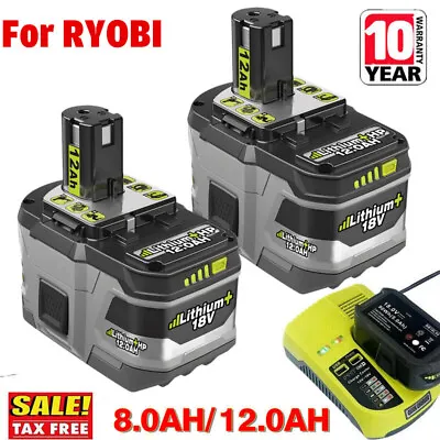 2X 9Ah 8Ah For RYOBI P108 18V High Capacity Battery 18Volt Lithium-Ion One Plus • $60.98