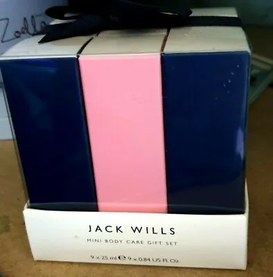 Jack Wills Mini Body Care Gift Set Cube Body Lotion Scrub • £11.95
