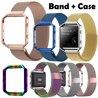 $11.65 • Buy Milanese Magnetic Watch Bands Stainless Steel Strap Case Frame For Fitbit Blaze 