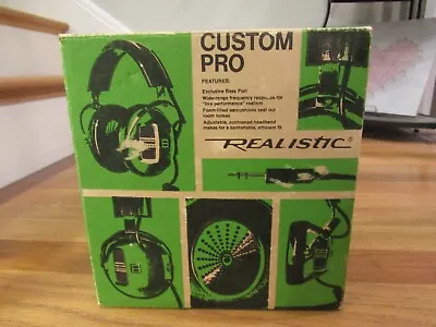 Vtg KOSS Realistic Custom Pro Stereo Headphones Bass Port Tan Brown 33-1002 Work • $49.99