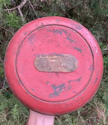 Antique LOUISIANA CREAMERY - BATON ROUGE LA Metal Milk Can LID ONLY W/ Tag • $59.95