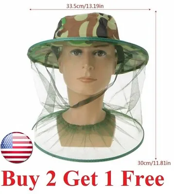  Anti-Mosquito Bug Bee Insect Head Net Hat Cap Sun Protection Fishing Hiking • $6.95