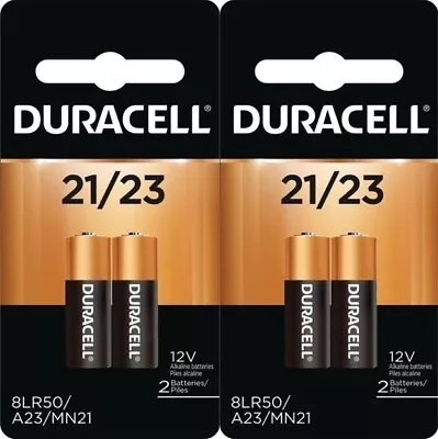 4 Pack Duracell A23 21/23 12 Volt MN21 MN23 23AE GP23 23A 23GA Batteries (2X2) • $7.99